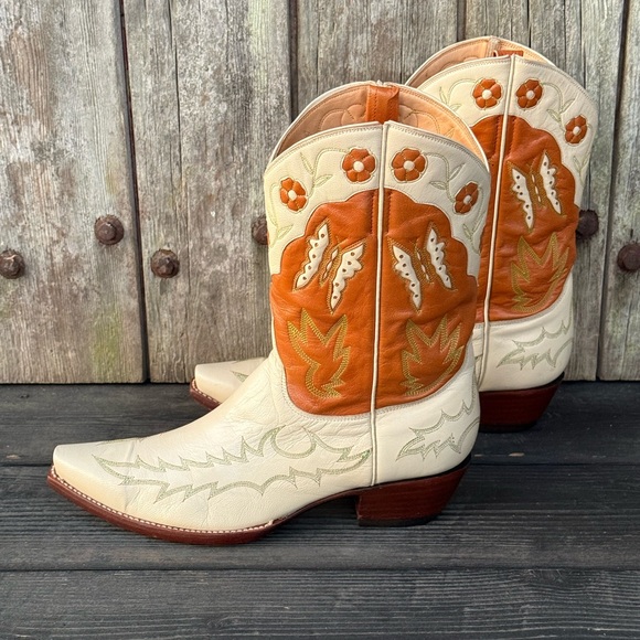 Vintage Old Gringo Boots Shoes - Rare Vintage Old Gringo Butterfly Inlay Women’s Cowboy Boots